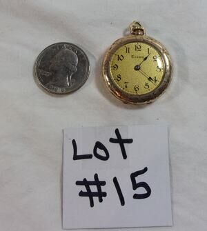 CROWN WATCH CO./PHILADELPHIA WATCH CASE CO. 8766609 15 JEWEL POCKET WATCH